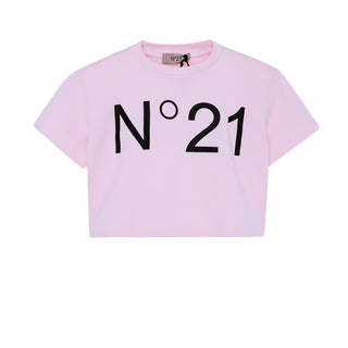 N21 T-shirt cropped con logo stampato N21558-N0153