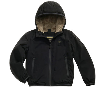 Blauer Giubbino Nero Con Cappuccio 26WBLKC11276-999 Cedric Jr Per Bambino
