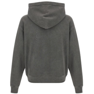 Palm Angels Felpa grigia con cappuccio e logo PMBB17DF25FLE0030703