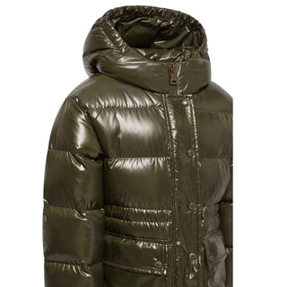 Moncler Parka Sesie Verde In Nylon Laqué L29541A00085-833 Per Bambina
