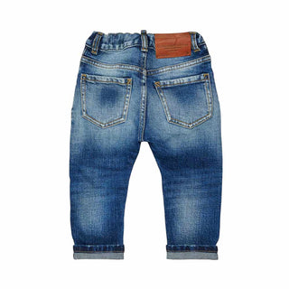 Dsquared2 Jeans In Denim Blu Slavato DQ01TC-D0AHR-DQ01 Per Neonati