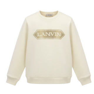 Lanvin Felpa Avorio Con Logo Per Bambini N30367/519