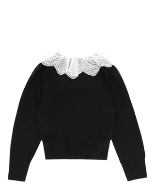 Angel's Face Maglia Meg Lace Collar Jumper Black MEG LACE COLLAR