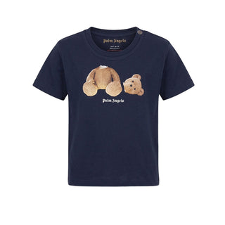Palm Angels T-shirt Blu Con Teddy F6PANBTH189/1528 Per Neonato