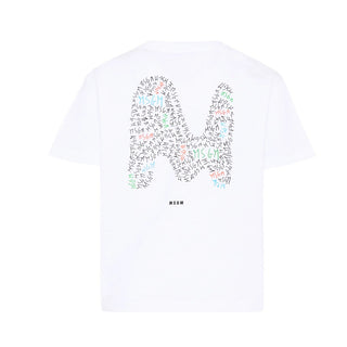 Msgm T-shirt A Maniche Corte Bianca Con Logo S6MSJBTH232/001