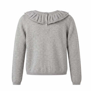 Il Gufo Maglia Grigia In Lana Con Ruches A21MA354EM220-03 Per Bambina