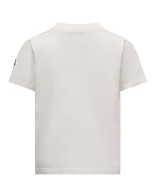 Moncler T-shirt bianca in jersey con stampa K29548C00025