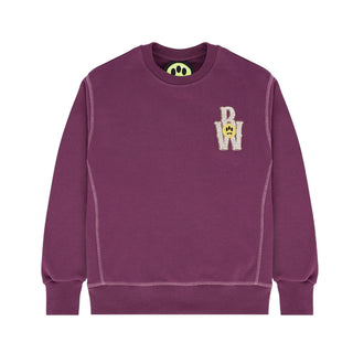 Barrow Felpa girocollo in cotone con patch Smile F5BKJUSW082