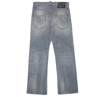 Dsquared2 Jeans Dritti In Denim Grigio DQ3582-D0AI2-DQ03 Per Bambini