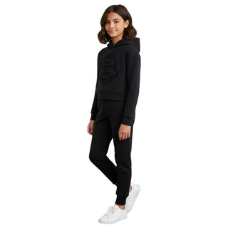 Moncler Tuta Nera In Cotone Per Bambina H29548M00001