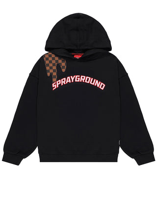 SPRAYGROUND Felpa nera in cotone con logo SPY1265G