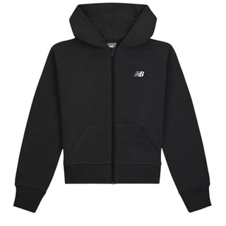 New Balance Felpa Nera Con Zip E Cappuccio LAKG0004-BK078 Per Bambina