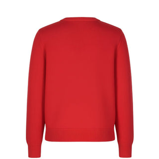 Mc2 Saint Barth Maglia rossa in misto lana con Snoopy jacquard DOU0001 09786E