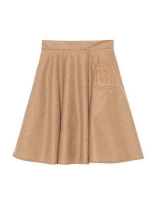 Elisabetta Franchi Gonna a pieghe in lana EFGO168.0