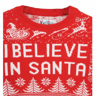 Mc2 Saint Barth Maglia rossa in misto lana con motivo natalizio PRC0005 00903C