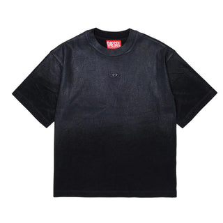 Diesel T-shirt Nera In Jersey J03010-KYA2A-K900 Per Bambina