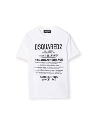 Dsquared2 Crewneck T-shirt with logo and print DQ046W-D00XG