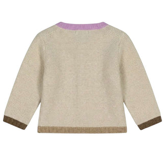 J.o Milano Cardigan Beige In Misto Lana 2663X1-01 Per Neonata
