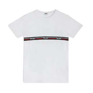 GCDS T-shirt Bianca A Maniche Corte Con Logo C1BKQC553J105/100
