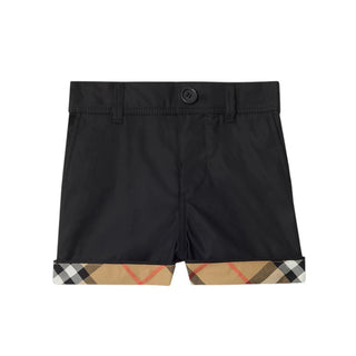Burberry Shorts Neri In Twill Di Cotone 8122522
