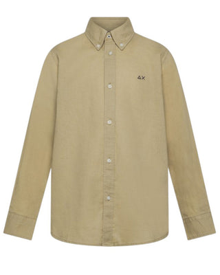 Sun68 Camicia In Misto Lino S35305 A Maniche Lunghe