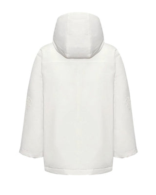 Ermanno Scervino Giubbino avorio con cappuccio e ricami SFGB024