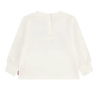 Levis T-shirt Avorio A Maniche Lunghe 6ER765-W0E Per Neonati