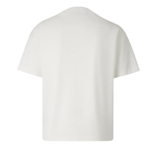 Palm Angels T-shirt bianca in jersey con logo PMAA109F25JER0090310