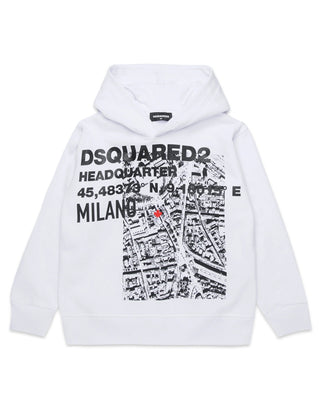 Dsquared2 Felpa Con Cappuccio DQ2802 D0094 E Stampa