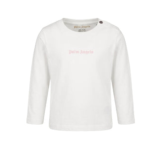 Palm Angels T-shirt Avorio Con Logo F6PANBTH186/412 Per Neonata