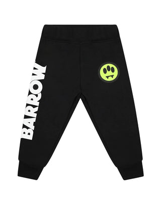 Barrow Pantaloni jogger neri con Smile F4BKUNFP141