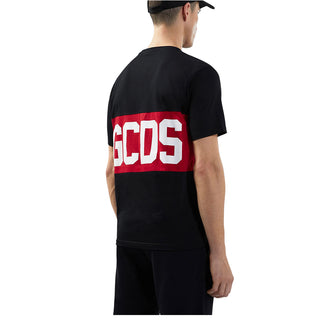 GCDS T-shirt Nera A Maniche Corte Con Logo Z0MLQC140J101/999R Unisex