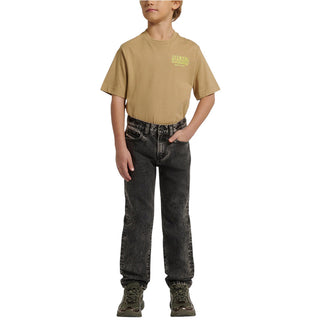 Diesel Jeans Neri Con Stampa J03061-KXBUC-K02 Per Bambino