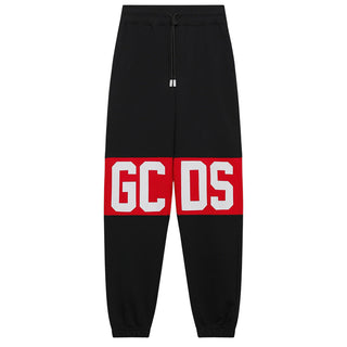 GCDS Pantaloni Joggers Neri Con Logo Z0MLQI209F004/999R Unisex