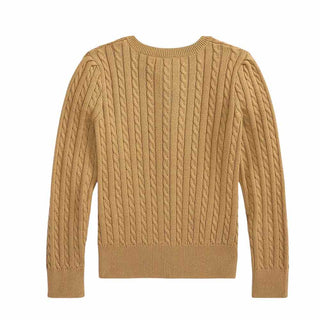 Polo Ralph Lauren Cardigan Beige A Trecce 312919829501 Per Bambina
