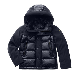 Blauer Giubbino bitessuto Brook con cappuccio 24WBLKC08503