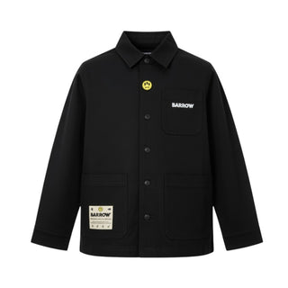 Barrow Camicia Nera In Popeline Per Bambino S6BKJUJK036-110