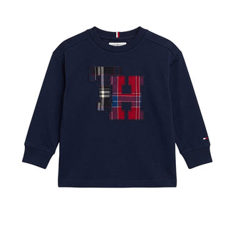 Tommy Hilfiger T-shirt Blu A Maniche Lunghe KB0KB10732-C1G Per Neonato