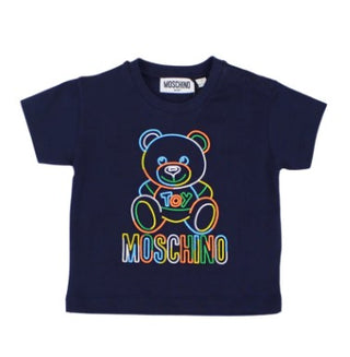 Moschino T-Shirt mit Rundhalsausschnitt, Logo und Symbol MUM02P