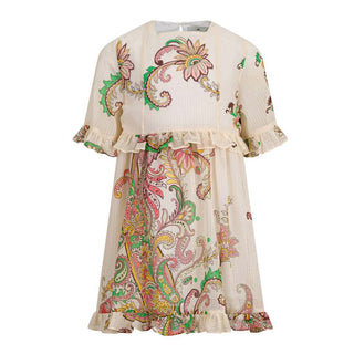 Etro Abito Avorio Con Stampa Paisley GW1B73-M0065