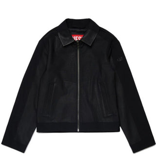 Diesel Giubbino Jakane nero in tessuto spalmato J02641-KXBRR-K900
