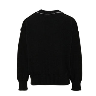 Palm Angels Maglia Nera Con Teddy F6PAJBJP147/110 Per Bambini