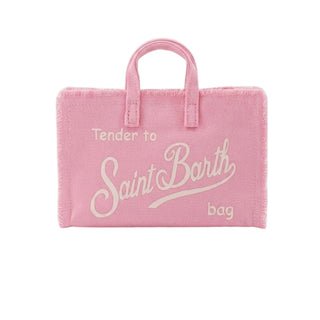Mc2 Saint Barth Borse In Canvas Rosa Con Logo PHONE001/01202L