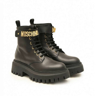 Moschino Anfibio Con Fibbia Logo 76053 In Pelle