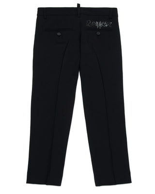 Dsquared2 Pantaloni neri formali da bambino DQ2706 D0A8A