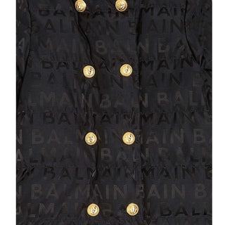 Balmain Giubbino lungo in nylon con cintura in vita BT2A00-B0056