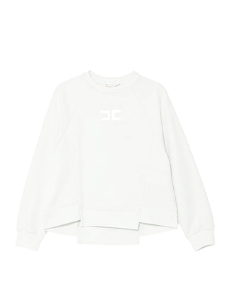 Elisabetta Franchi Felpa girocollo con logo frontale EFFE145