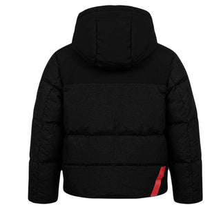 After Label Piumino Trapuntato Nero Con Cappuccio 3431O00035/1 Per Bambino