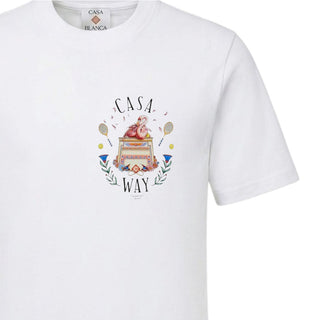 Casa Blanca T-shirt Bianca Con Stampa M-PF26-JTS-001-05 Per Uomo