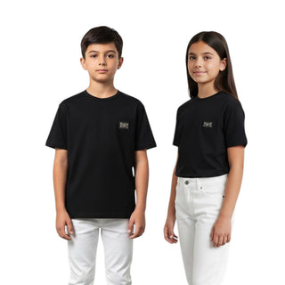 Dolce & Gabbana T-shirt Girocollo Nera Con Logo L4GT7T-G7P1T Per Bambini